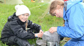 Speidere som tover ull.