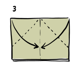 Illustrasjon av hvordan man lager en papirbåt.