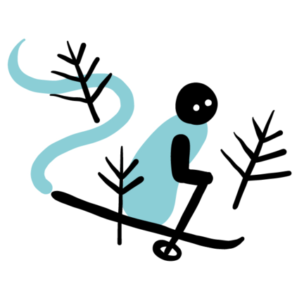 Illustrasjon av aktiviteter i vinter-OL.