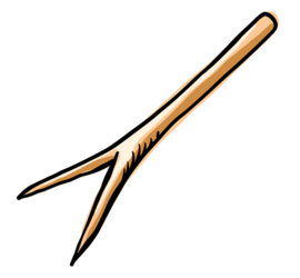 Illustrasjon av en spikket gaffel.