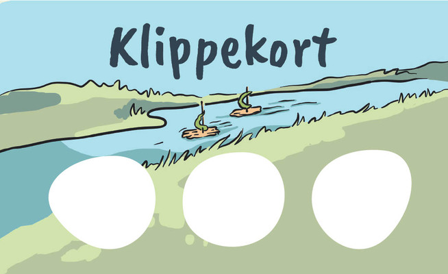 Forsiden på klippekort for nye speidere der de kan få stempel for opptil tre speidermøter