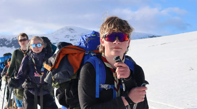 Speidere på skitur. Speidere på skitur.